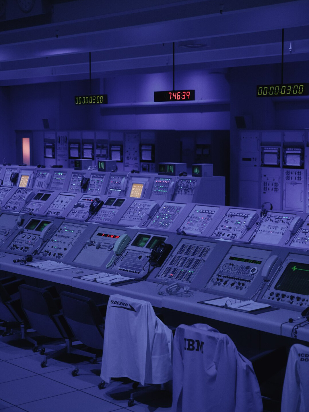 Wall of monitors in a TV broadcast control room